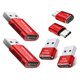 thumbnail image 1 of Bloqueador de datos BUISAMG USB A y USB C para iPhone 15 y 16 rojo, 1 of 8
