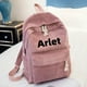 thumbnail image 1 of Personalised Corduroy Knapsack Custom Your Name Casual Backpack Unisex Classic Campus Portable Ultra Soft Handbag, 1 of 3