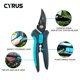 thumbnail image 3 of Tijeras de Podar CYRUS 7.2" de Acero al Carbono con Cuchilla Antiadherente, 3 of 7
