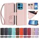 thumbnail image 4 of Funda Cartera Trébol para Motorola Moto G75 5G con Ranuras Tarjetas y Carga Inalámbrica Rosa, 4 of 6
