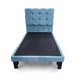 thumbnail image 1 of Cama Plaza y Media Con Respaldo y base de 105 X 190cm Tapizada en Lino Azul Claro, 1 of 5