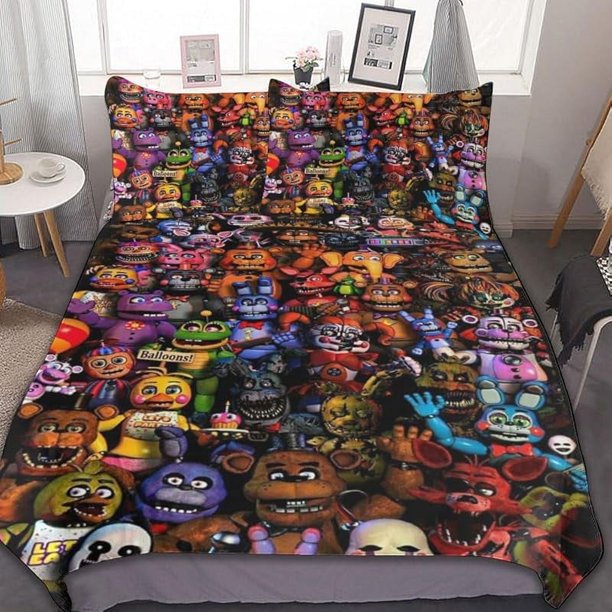 Anime -Cartoon -Bed -Duvet- -Cover Anime C-artoon Beddin-g Sets 3D Lightw-eight 3 P-iece C-omforter Sets 1 Duvet Co-ver and 2 Pillo-w Shams for Kids Boy-s Girl 86 70""