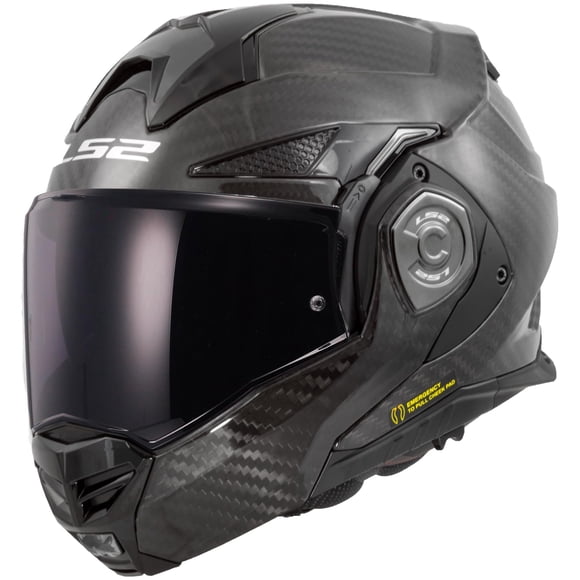 Casco modular LS2 Advant X Carbon talla extra grande negro brillante