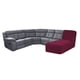 thumbnail image 3 of Funda para Chaise ULTICOR de Terciopelo Plush Burdeos Grande Derecha, 3 of 6