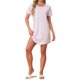 thumbnail image 1 of INSPIRE CHIC Camisón a Rayas para Mujer, Manga Corta Suave con Cuello Redondo y Dobladillo Curvo, Ropa de Dormir Ligera 3XL Cereza, 1 of 6