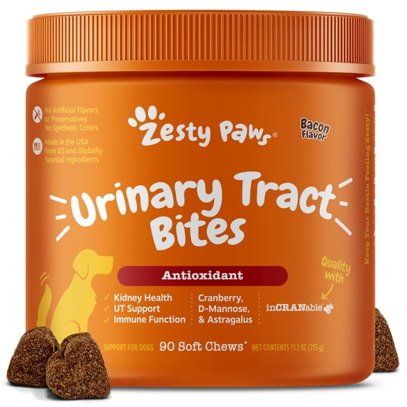 Suplemento Zesty Paws Cranberry Bidder Bites para perros, 90 g