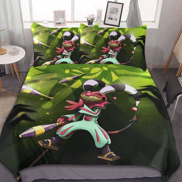 Animation Helluva Boss 3 Pieces Bedding Sets Soft Comforter Sets Decor Bedroom Gifts