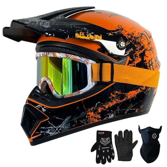 Casco Loyoriwy Juvenil DOT 49-52 cm Kit Naranja