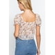 thumbnail image 4 of Top Corto Tejido Con Lazo Delantero Y Estampado De Flores, 4 of 5