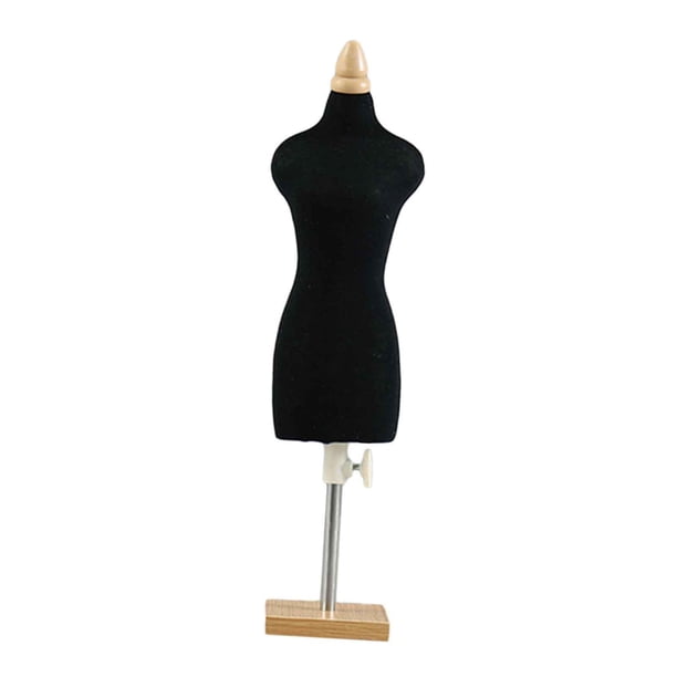Maniquí de muñeca, soporte para Torso, soporte de exhibición para vestido de muñeca, diseño de ropa, maniquí de costura en miniatura para decoración , Base Base cuadrada de 33 cm.