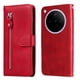 thumbnail image 2 of Funda con Cremallera para OPPO Find X8 Pro, Carcasa Cartera de Cuero PU con Soporte y Tarjetero, 2 of 6