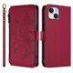thumbnail image 2 of Funda Cartera Mariposa para [iPhone 14] con Soporte y Cremallera Rojo, 2 of 6