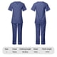 thumbnail image 4 of Uniforme de trabajo de enfermería con cuello en V y bolsillo de color sólido europeo y americano para mujer, 4 of 5