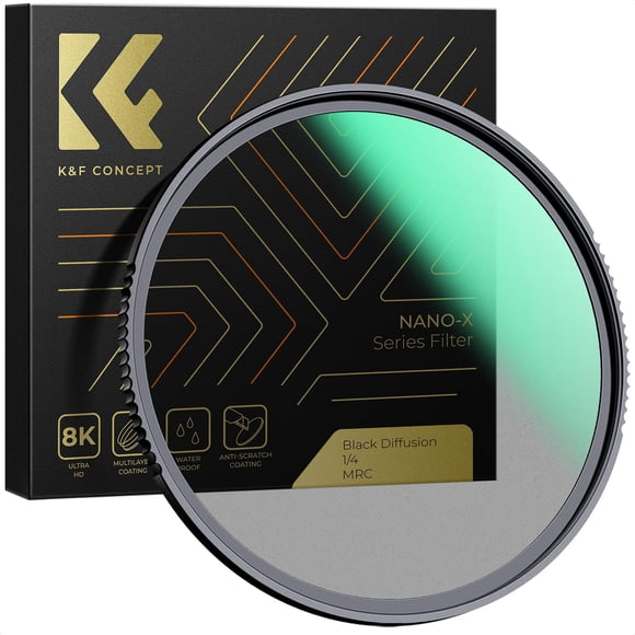 Filtro K&F Concept Black Diffusion 1/4 77 mm para vídeo/foto