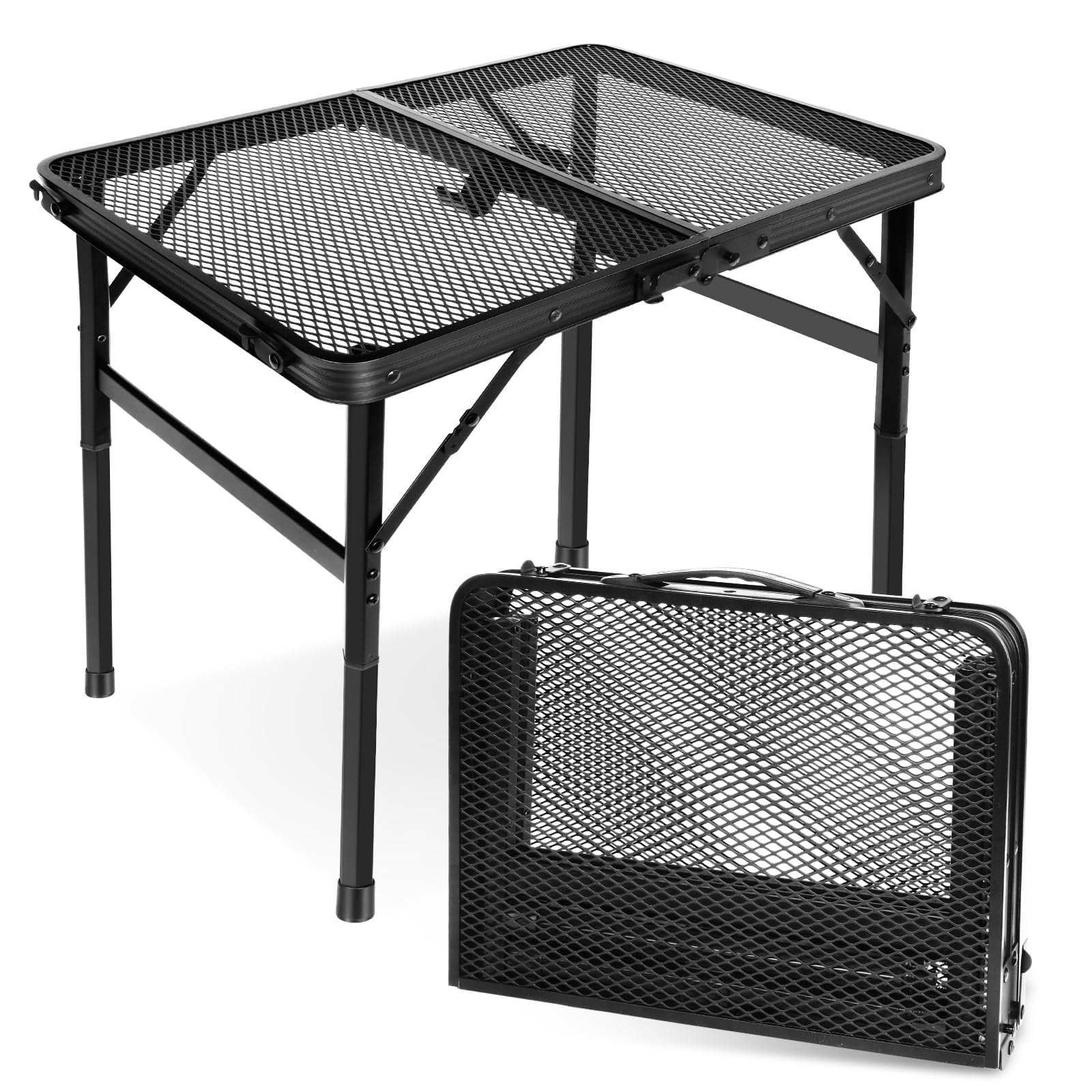 Mesa Plegable Portátil Pequeña E Eaststorm 60 X 40 Cm, Negra