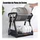 thumbnail image 2 of Escurridor Platos 2 Niveles Plástico Negro Organizador Cocina, 2 of 2