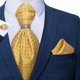 thumbnail image 3 of Corbatas Seda Ascot Pañuelo + Anillo Plateado Paño Colleras dorado Talla Única, 3 of 6