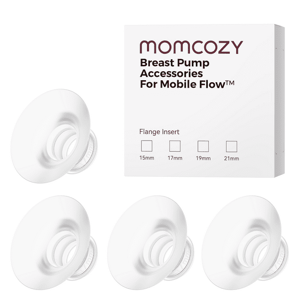 Momcozy Accesorios de Repuesto para Extractor de Leche Mobile Flow | M9, Insertos de Brida de 17 mm, 4 Piezas