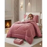 Mylhogar - Set Cubrecama Chiporro Más Sábana Polar Plaza Y Media Premium