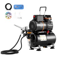 Kit De Aerógrafo Vevor Con Compresor De Tanque De Almacenamiento De Aire 3.5L