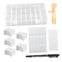 Magideal - Kit Organizador De Hilo De Bordar, Divisores Extraíbles, Tarjetas De Hilo De Cartón Portátiles Con Bolígrafo, Bobinas De , Caja De Almacenamiento De