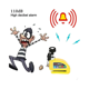 thumbnail image 2 of Candado Con Alarma Belug Freno Disco para moto  amarillo, 2 of 4