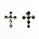thumbnail image 1 of Aros plata 925 al lóbulo, cruz Ónix, 1 of 3