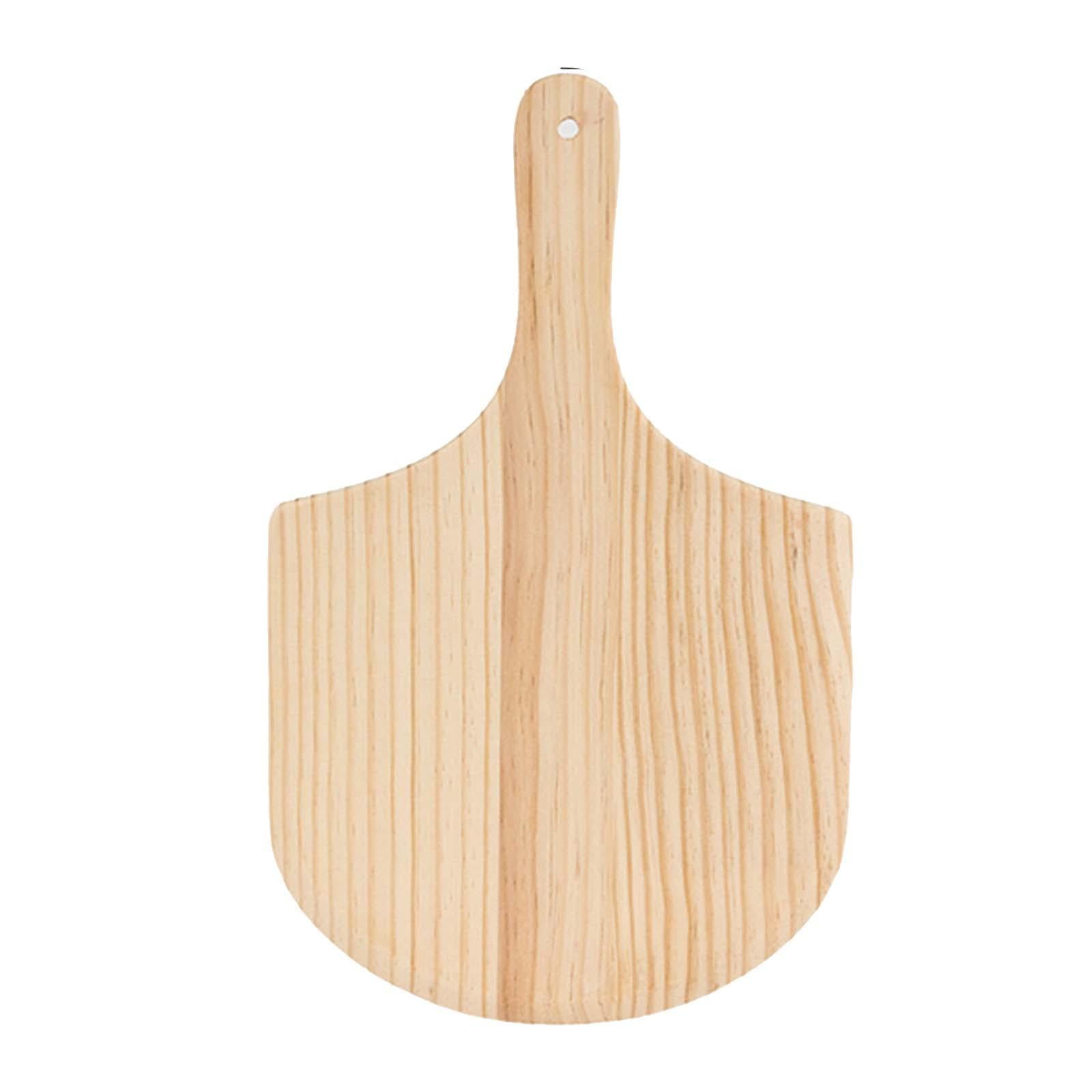 Magideal - Tabla De Madera Para Pizza, Bandeja Para Pizza, Herramientas De Cocina Para Hornear Con Agujero Colgante, Tabla Para Cortar Pizza, Bandeja Para Servir 14 Pulgadas