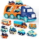 thumbnail image 1 of Juego de coches de juguete Forty4, paquete de 9 con camión de transporte grande y 8 coches, 1 of 8