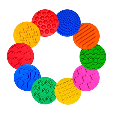 Genérico - Tapetes Mat Sensoriales Circulares Niños Set De 10 Piezas 25 Cm - A3 - Sr2505