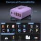 thumbnail image 5 of Cargador USB hibiker 65W 6 puertos PD QC carga rápida, 5 of 7