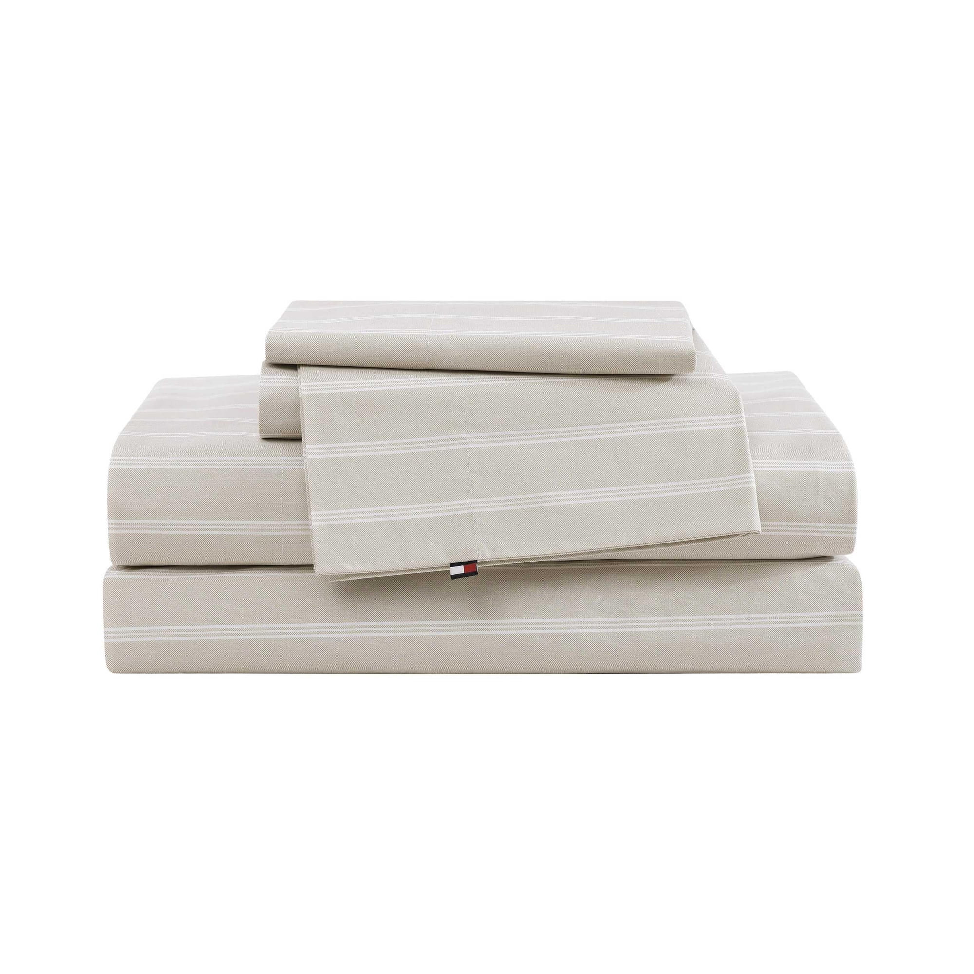 Sábanas Tommy Hilfiger Queen Crisp & Cool, Algodón Percal