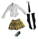 thumbnail image 3 of 1/6 Estudiante Uniforme Camisa Falda Zapatos De Lona Para 12 "Mujer Amarillo + Negro, 3 of 3