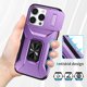 thumbnail image 2 of Funda Armada para iPhone 16 Pro Max con Tapa Deslizante y Soporte Magnético Giratorio Morado, 2 of 5