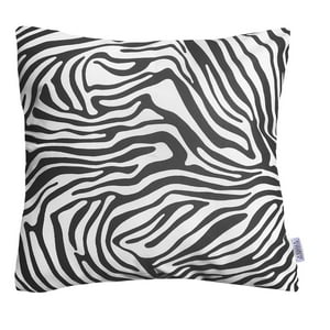 Elizabeth Peper - Cojín Decorativo Diseño Cebra Blanco Y Negro 45X45 Relleno