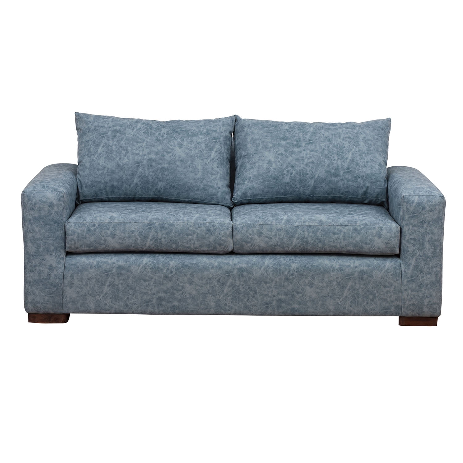 Muebles América - Sofá Neo 3 Cuerpos Cuero Auris Azul Claro