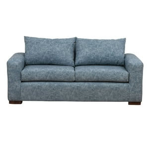 Muebles América - Sofá Neo 3 Cuerpos Cuero Auris Azul Claro