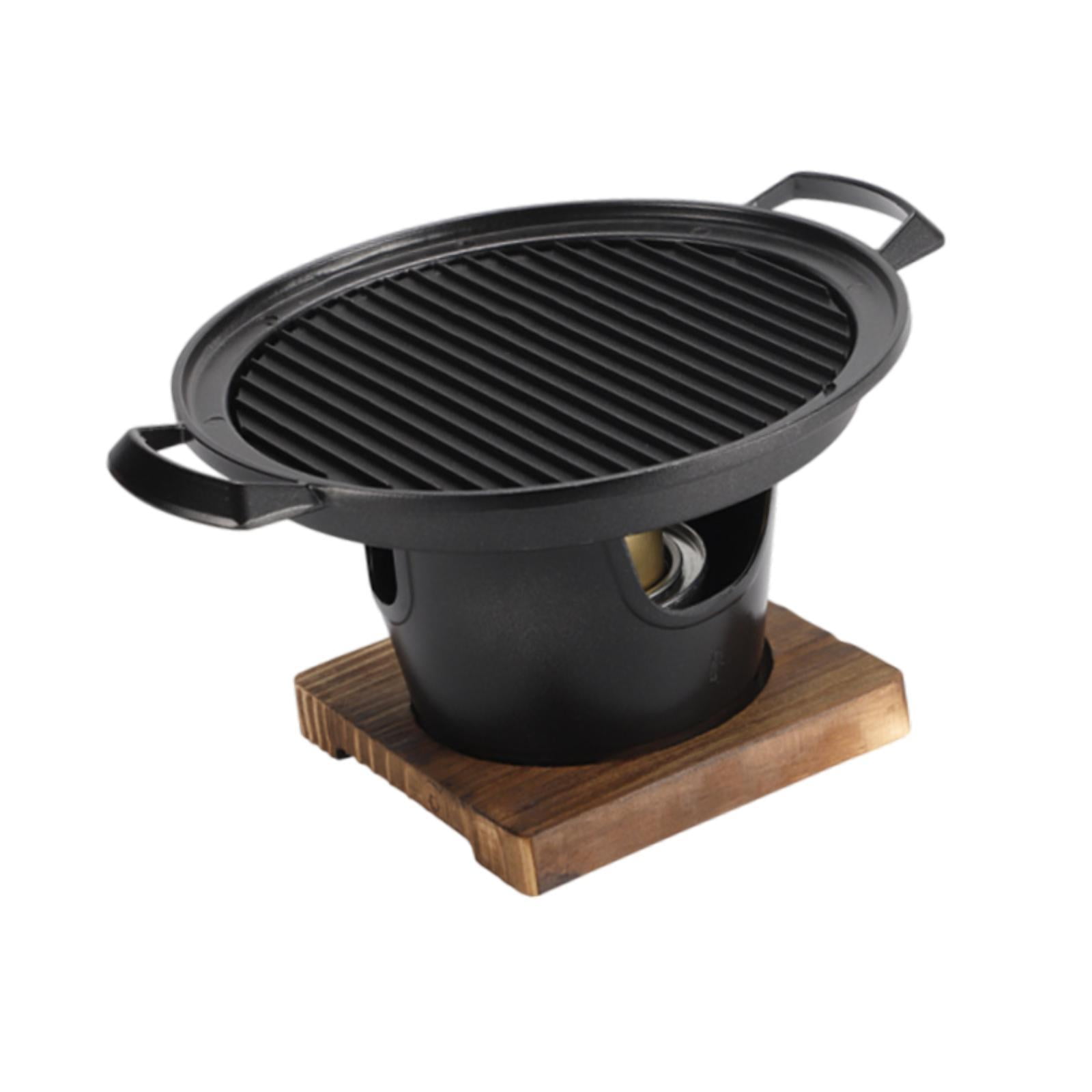 Ioensy - Mini Hibachi Grill Tablerop Placa De Parrilla Extraíble Hogar Estilo De Parrilla Bbq Japonés C