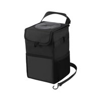Magideal - Bote De Basura Para Automóvil Organizador De Cubo De Basura Plegable Forro Impermeable Durable Plegable Gran Capacidad Negro Versátil Bolsa De Basura