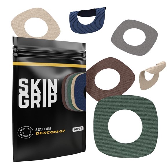 Parches adhesivos Skin Grip para Dexcom G7 y Stelo CGM, paquete de 20
