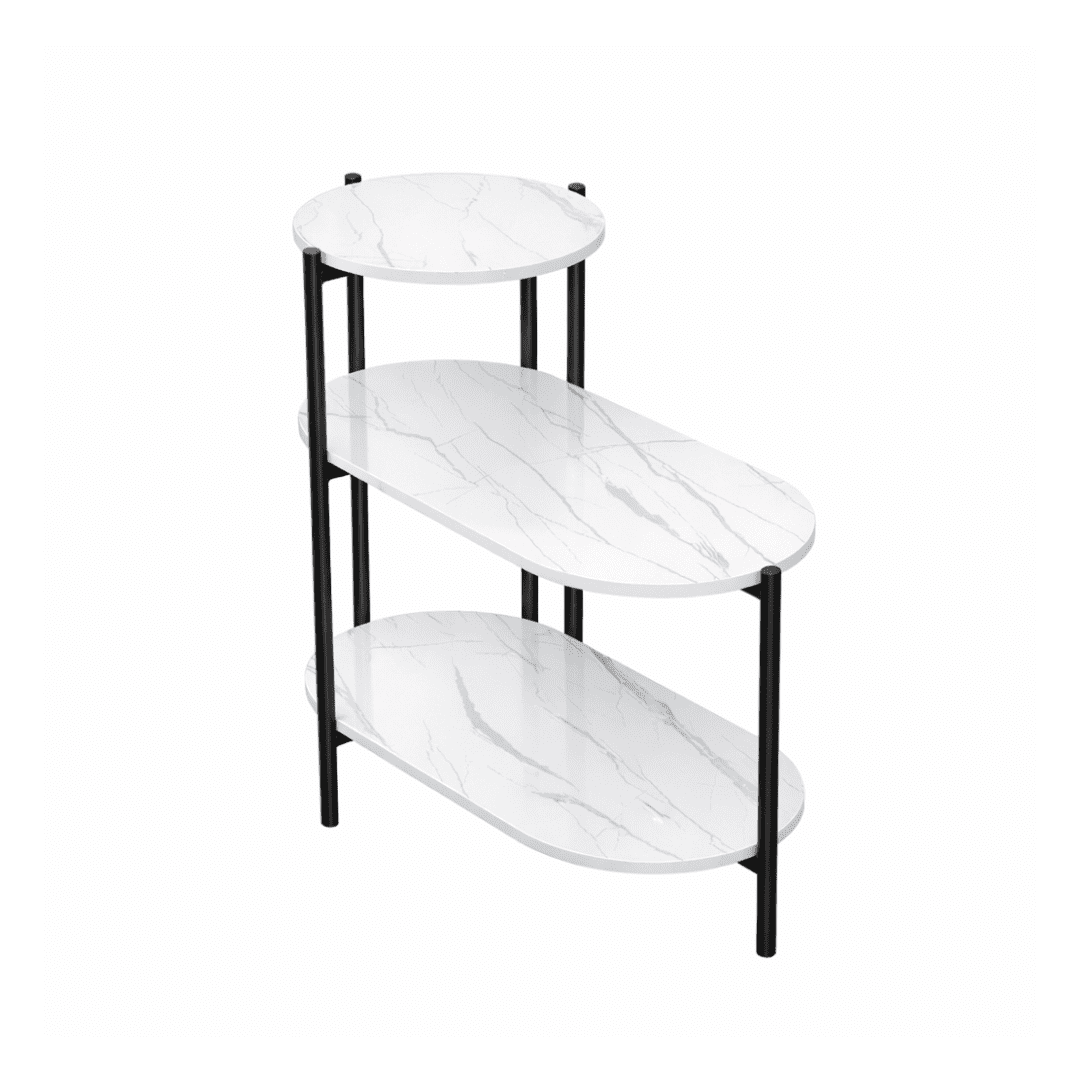 Genérico - Mesa Auxiliar Moderna De 3 Niveles Para Sala De Estar
