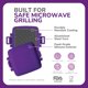 thumbnail image 5 of Parrilla para Microondas Micro Grill Classic - Hacedor de Sándwiches Morado, 5 of 6