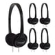 thumbnail image 1 of Auriculares Koss KPH7, livianos y portátiles, supraaurales, paquete de 5, negros, 1 of 2