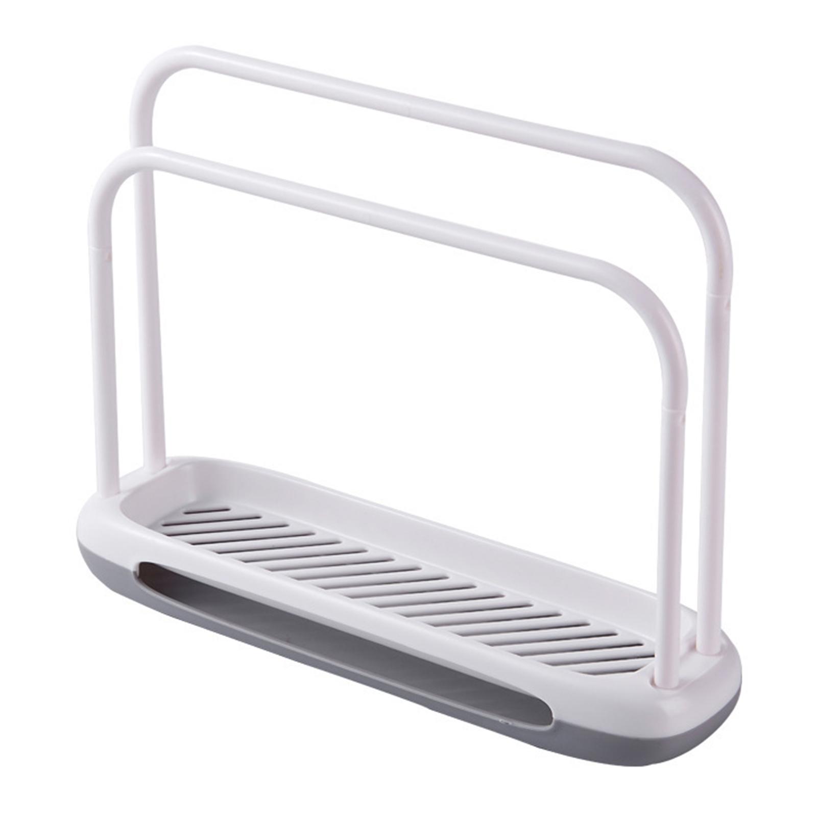 Magideal - Estante Para Paños De Cocina, Estante Para Paños De Baño, Fregadero De Cocina, Organizador De Encimera, Estante Para Secar Toallas De Té, Colgador De Blanco