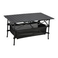 Ioensy - Mesa Plegable Para Acampar, Mesa De Aluminio, Portátil Para Escritorio De Jardín Y Patio Trasero