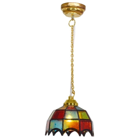 Magideal - Casa De Muñecas Lámpara De Techo Led Muebles De Casa De Muñecas Artesanía Vintage Escena De Bricolaje Modelo Escala 1:12 Simulación Para Accesorios De