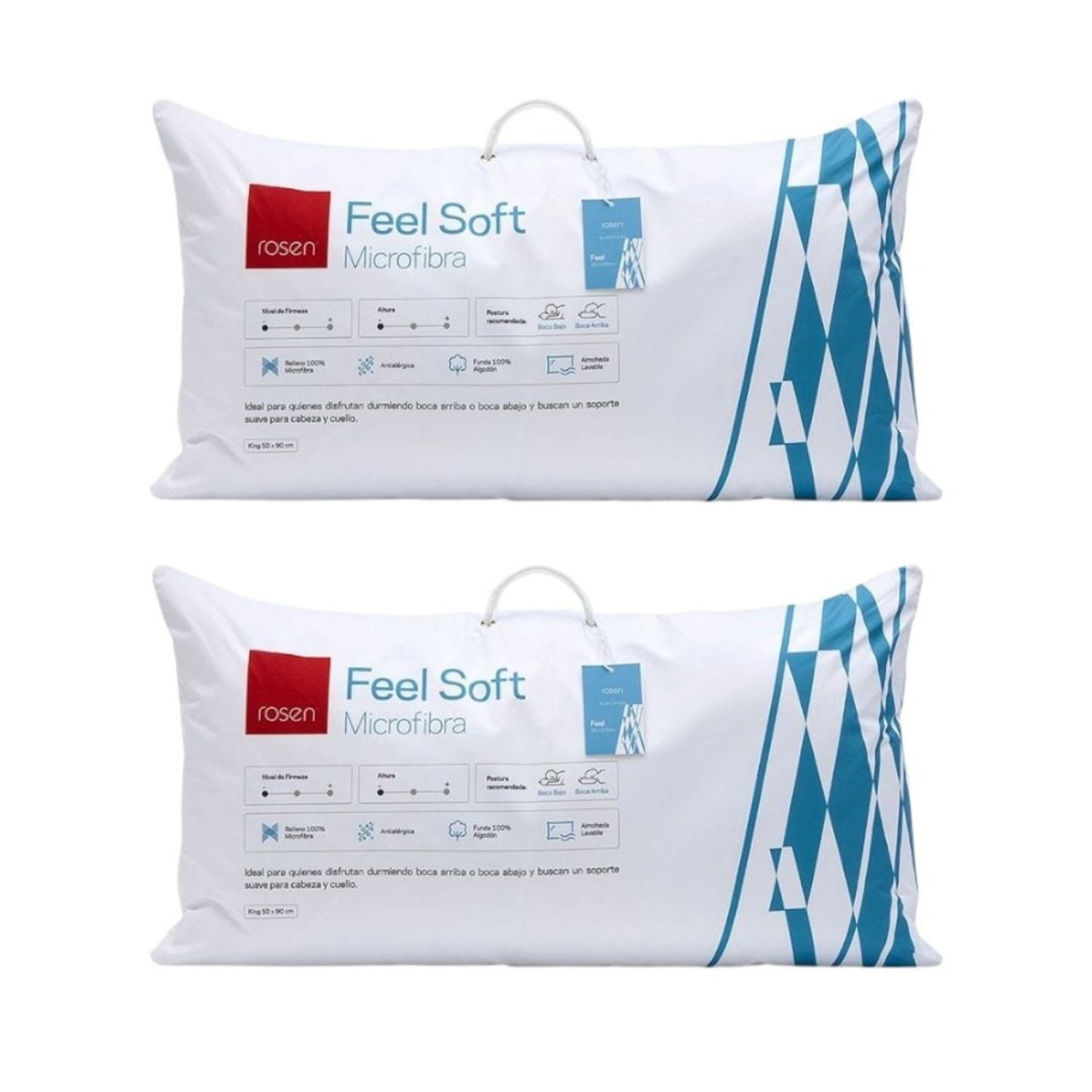 Pack 2 Almohadas Soft Microfibra 50 X 90 - Rosen