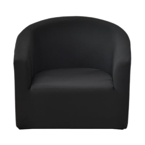 Magideal - Funda Elástica Para Sillón, Funda Para Sofá, Funda Para Sofá, Fundas Para Muebles Lavables, Fundas Para Sillón De Sofá Individual , Negro