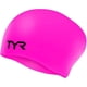 thumbnail image 4 of Gorro de natación TYR para cabello largo, sin arrugas, silicona, negro, adulto, 4 of 5