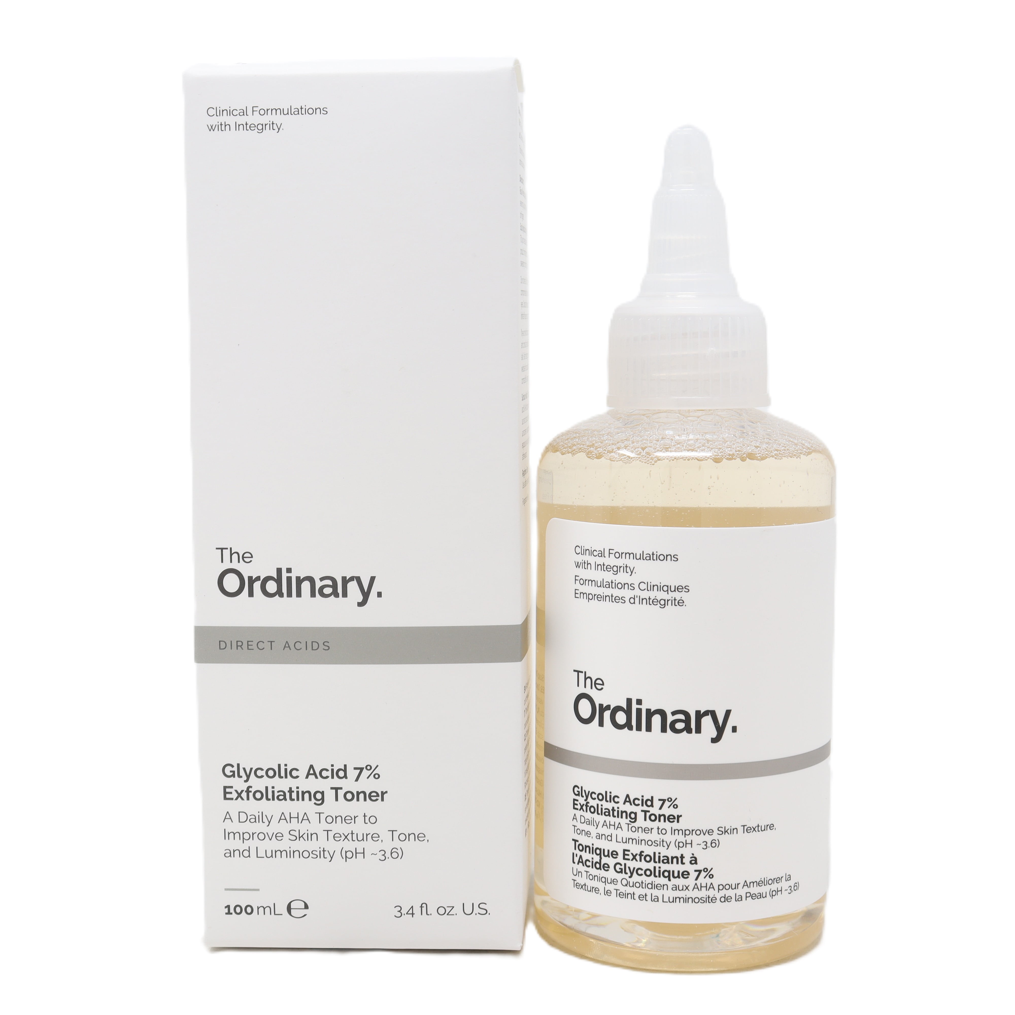 The Ordinary. Tónico Exfoliante Con Ácido Glicólico Al 7%, 100 Ml (3,4 Oz), Nuevo En Caja.